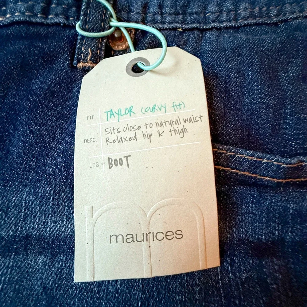 Maurices Premium NWT Bootcut Jeans Women's 9/10 Dark Wash Y2K Stretch Denim